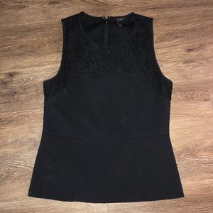 JCrew | Black Peplum Shirt